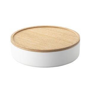 Úložný box YAMAZAKI Rin 5801, nízký, bílý